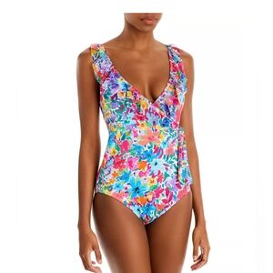 Swimsuit and Rash Guard Tommy Bahama Watercolor Floral Size 12/Large